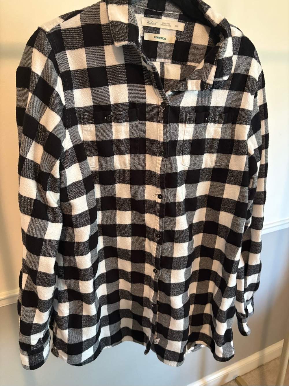 Woolrich Buffalo Plaid Boyfriend Flannel Shirt